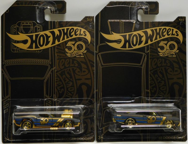 画像: 2018 HW 50th BLACK AND GOLD SERIES 【6種セット】 '65 FORD RANCHERO/'64 IMPALA/'68 DODGE DART/RODGER DODGER/BONE SHAKER/TWIN MILL