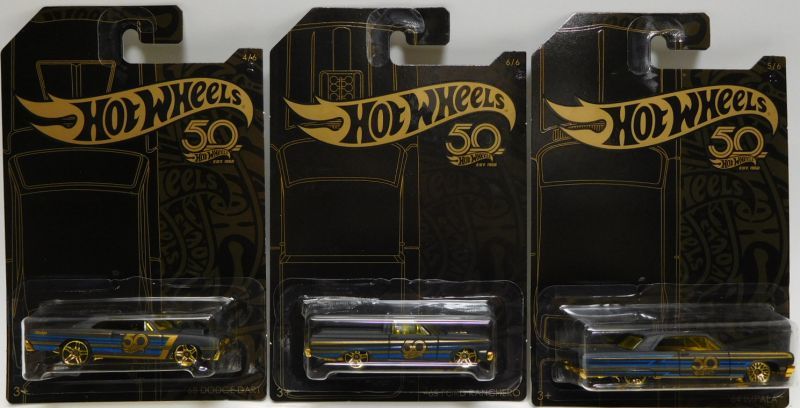 画像: 2018 HW 50th BLACK AND GOLD SERIES 【6種セット+ CHASE('67 CAMARO)】 '65 FORD RANCHERO/'64 IMPALA/'68 DODGE DART/RODGER DODGER/BONE SHAKER/TWIN MILL(予約不可）