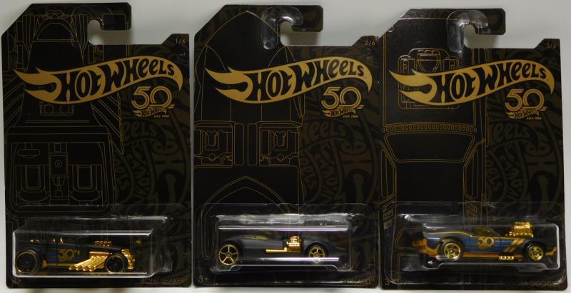 画像: 2018 HW 50th BLACK AND GOLD SERIES 【6種セット+ CHASE('67 CAMARO)】 '65 FORD RANCHERO/'64 IMPALA/'68 DODGE DART/RODGER DODGER/BONE SHAKER/TWIN MILL(予約不可）