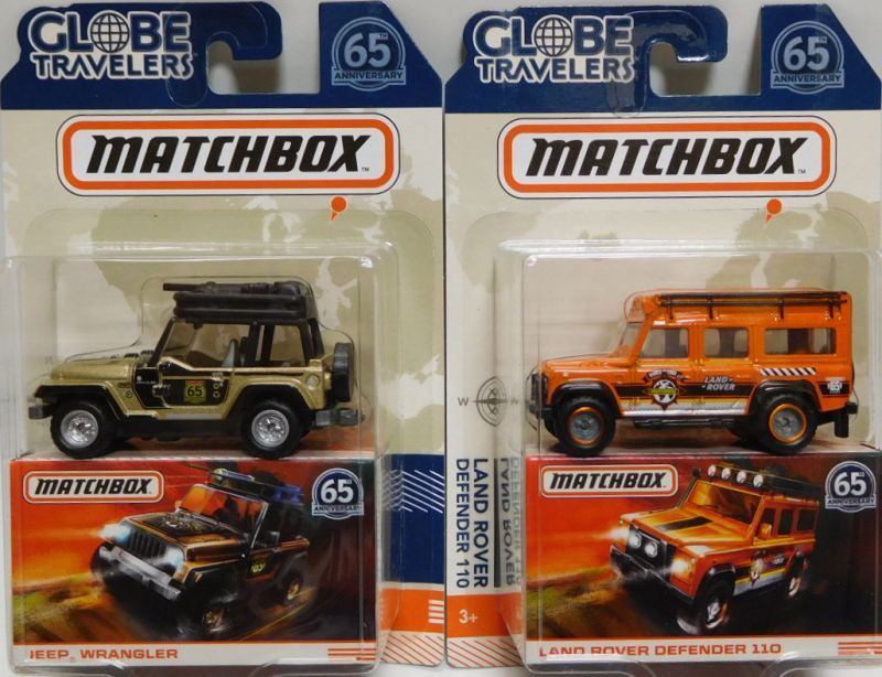 画像: 2018 MATCHBOX GLOBE TRAVELERS 【6種セット】 FORD GT40/LAMBORGHINI GALLARDO/MINI COOPER S CABRIOLET/AUDI R8/LAND ROVER DEFENDER 110/JJEP WRANGLER