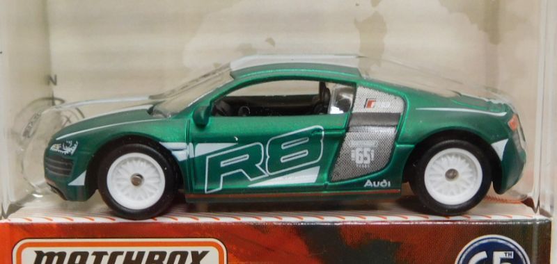 画像: 2018 MATCHBOX GLOBE TRAVELERS 【AUDI R8】 FLAT GREEN/RR