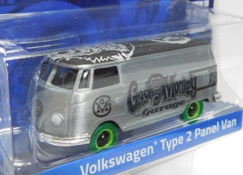 画像: 2018 GREENLIGHT MIJO EXCLUSIVE 【"GAS MONKEY" VW TYPE 2 PANEL VAN/VW TYPE 2 CREW CAB PICK-UP(2台セット）】 ZAMAC/RR (GREEN MACHINE)