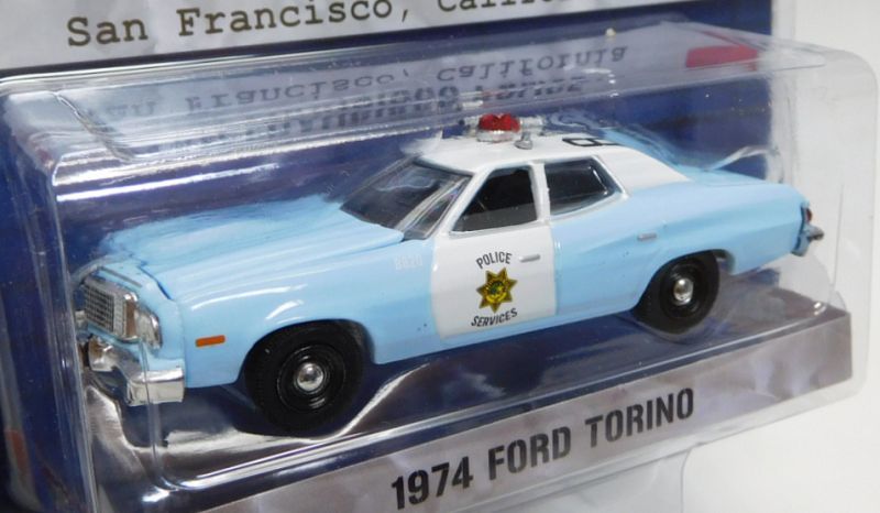 画像: 2018 GREENLIGHT HOT PURSUIT S25 【1974 FORD TORINO】 LT.BLUE/RR (SAN FRANCISCO POLICE)