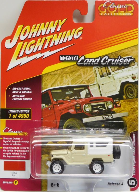 画像: 2017 JOHNNY LIGHTNING - CLASSIC GOLD COLLECTION R4B 【1980 TOYOTA LAND CRUISER】 BEIGE-WHITE/RR(WHITE LIGHTNING)