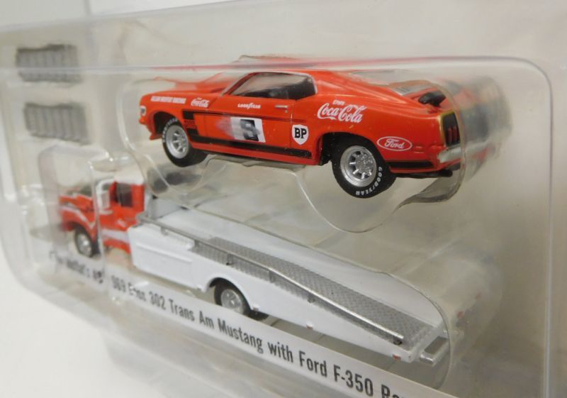 画像: 2017 GREENLIGHT ACME EXCLUSIVE 【"ALLAN MOFFAT RACING" #9 1969 BOSS 302 TRANS AM with FORD F-350 RAMP TRUCK】 RED/RR (COCA-COLA)