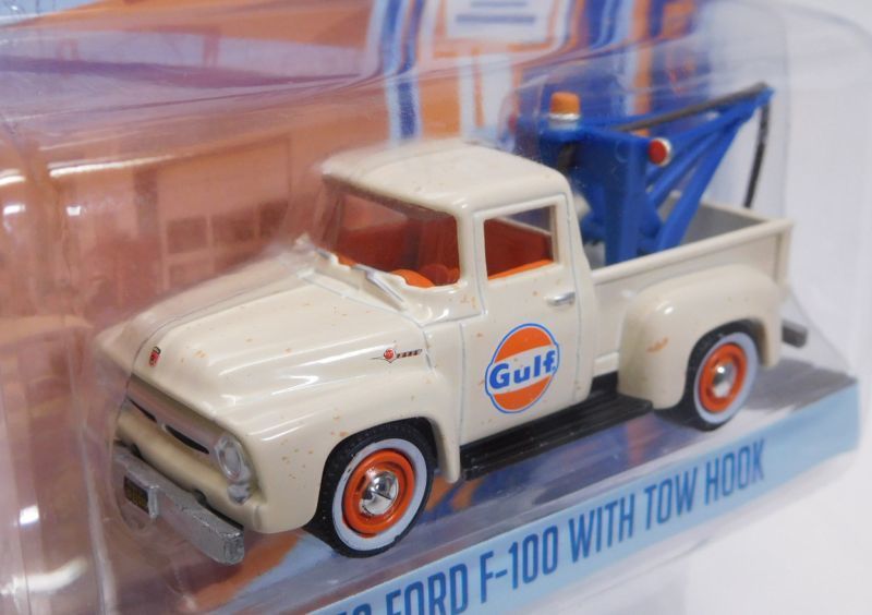 画像: 2018 GREENLIGHT RUNNING ON EMPTY S4 【1956 FORD F-100 WITH TOW HOOK】 CREAM/RR (GULF)