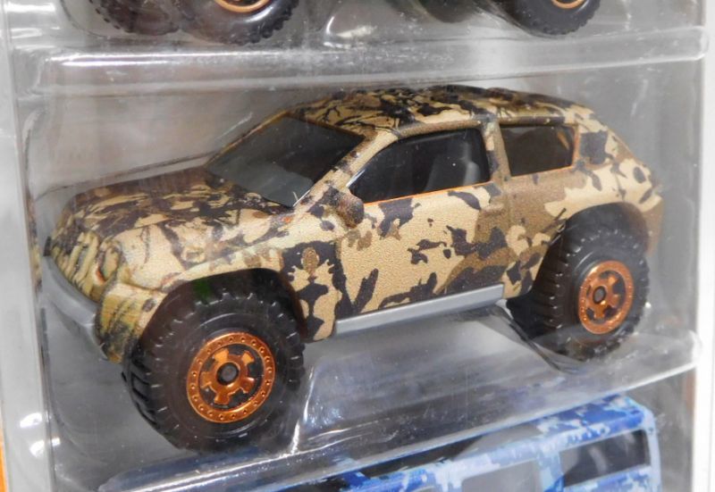 画像: 2017 MATCHBOX WALMART EXCLUSIVE【CAMOUFLAGE 5PACK】 Blizzard Buster/Toyota Land Cruiser (FJ40)/Jeep Compass/Hummer H2 SUV Concept/Ford F-150 SVT Raptor