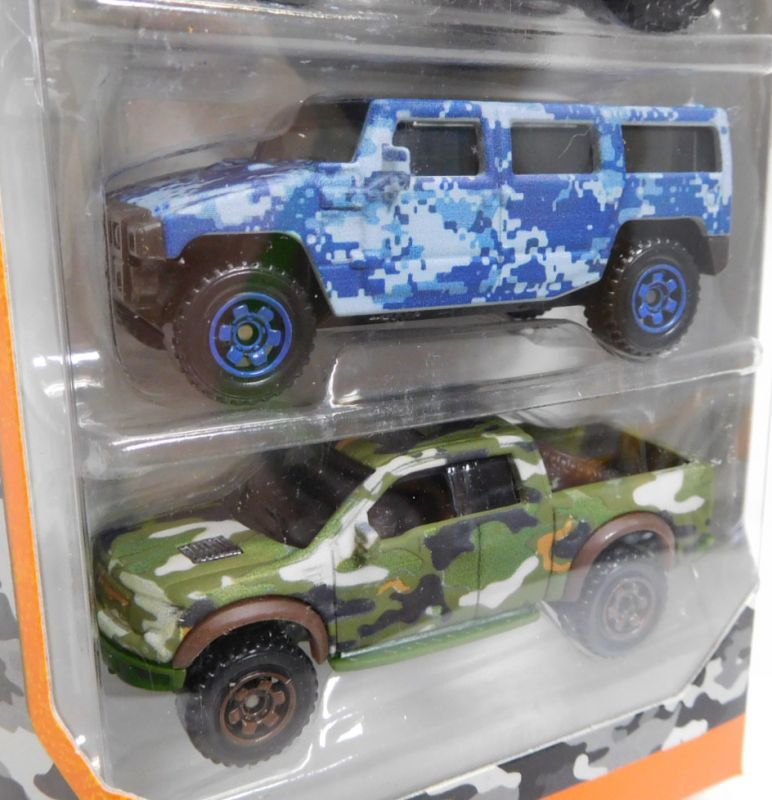 画像: 2017 MATCHBOX WALMART EXCLUSIVE【CAMOUFLAGE 5PACK】 Blizzard Buster/Toyota Land Cruiser (FJ40)/Jeep Compass/Hummer H2 SUV Concept/Ford F-150 SVT Raptor