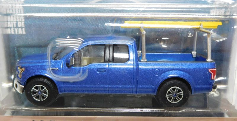 画像: 2018 GREENLIGHT BLUE COLLAR COLLECTION S3 【2015 FORD F-150 WITH LADDER RACK】 BLUE/RR 