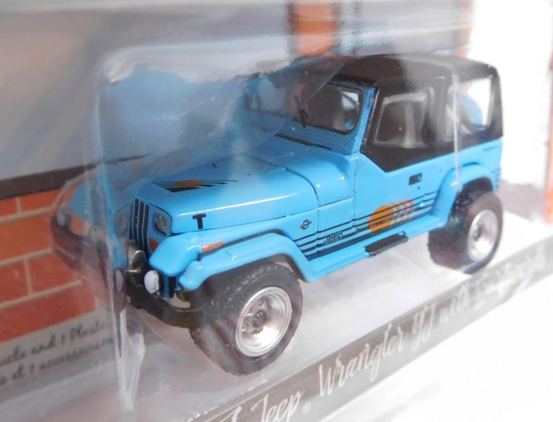 画像: 2018 GREENLIGHT THE HOBBY SHOP S2 【1987 JEEP WRANGLER YJ WITH SURFBOARDS】 BLUE/RR