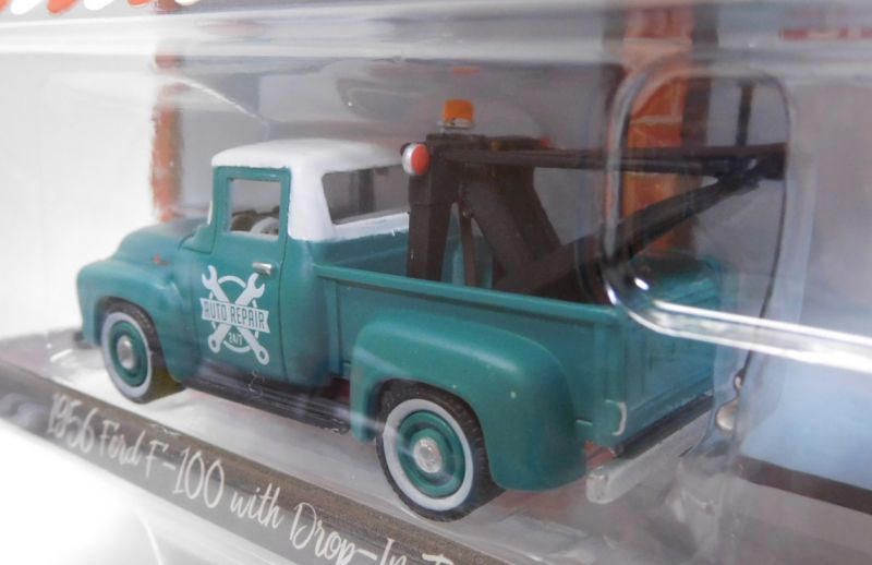 画像: 2018 GREENLIGHT THE HOBBY SHOP S2 【1956 FORD F-100 WITH DROP-IN TOW TRACK】 FLAT GREEN/RR