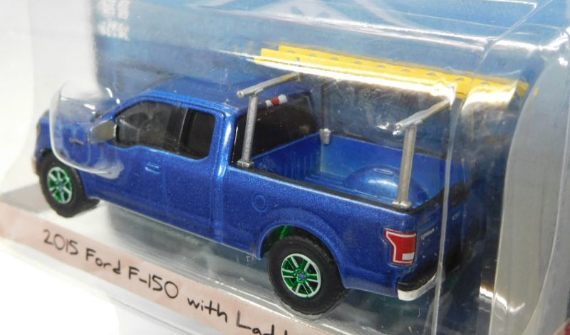 画像: 2018 GREENLIGHT BLUE COLLAR COLLECTION S3 【2015 FORD F-150 WITH LADDER RACK】 BLUE/RR (GREEN MACHINE)