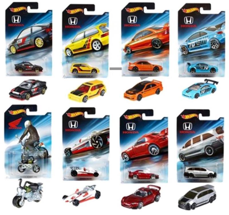 画像: 【ご予約】PRE-ORDER - 2018 HW HONDA 70th ANNIVERSARY SERIES 【8種セット】85 CR-X/90 CIVIC EF/CIVIC COUPE/CIVIC SI/MONKEY Z50/HONDA RACER/S2000/ODYSSEY(6月末頃入荷予定）