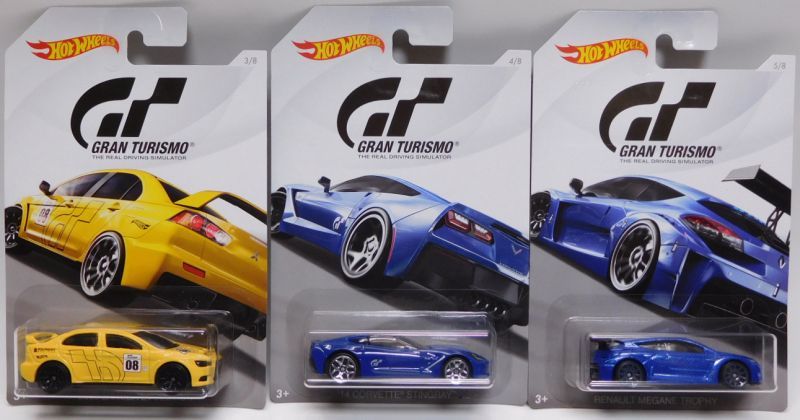 画像: 2018 HW GRAN TURISMO 【8種セット】NISSAN SKYLINE GT-R(R34)/RENAULT SPORT R.S. 01/2008 LANCER EVOLUTION/'14 CORVETTE STINGRAY/RENAULT MEGANE TROPHY/BMW M4/FORD GT/McLAREN F1 GTR