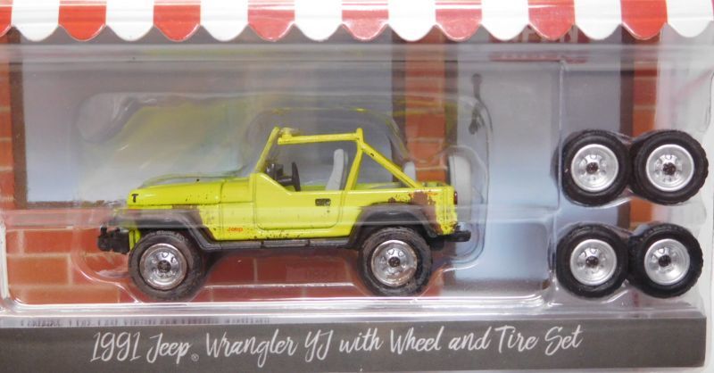 画像: 2018 GREENLIGHT THE HOBBY SHOP S3 【1991 JEEP WRANGLER YJ WITH WHEEL AND TIRE SET】 YELLOWRR