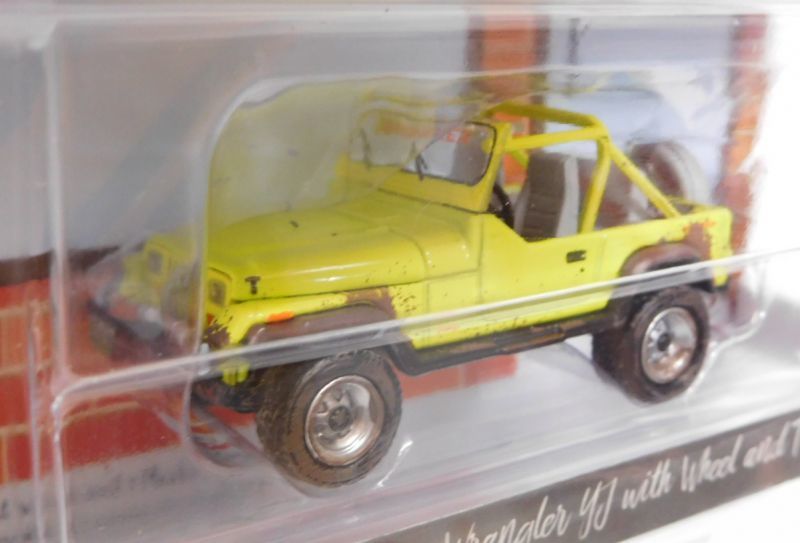 画像: 2018 GREENLIGHT THE HOBBY SHOP S3 【1991 JEEP WRANGLER YJ WITH WHEEL AND TIRE SET】 YELLOWRR