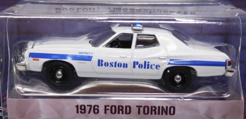 画像: 2018 GREENLIGHT HOT PURSUIT S26 【1976 FORD TORINO】 WHITE/RR (BOSTON POLICE)