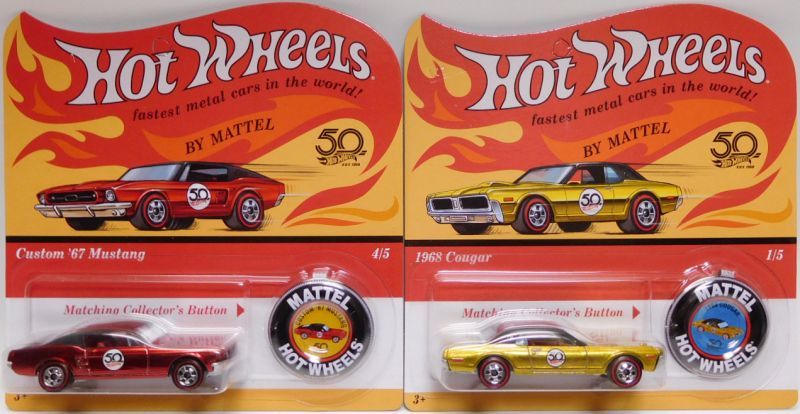 画像: 2018 HW 50th ORIGINALS COLLECTION 【5種セット】 '67 CAMARO/VOKSWAGEN BEETLE/'67 HEMI BARRACUDA/CUSTOM '67 MUSTANG/1968 COUGAR