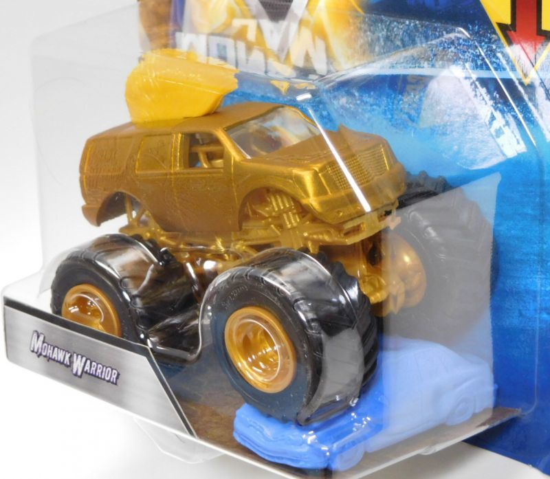 画像: 2018 MONSTER JAM includes RE-CRUSHABLE CAR! 【MOHAWK WARRIOR】 GOLD (MJ GOLDEN MACHINES)(予約不可）