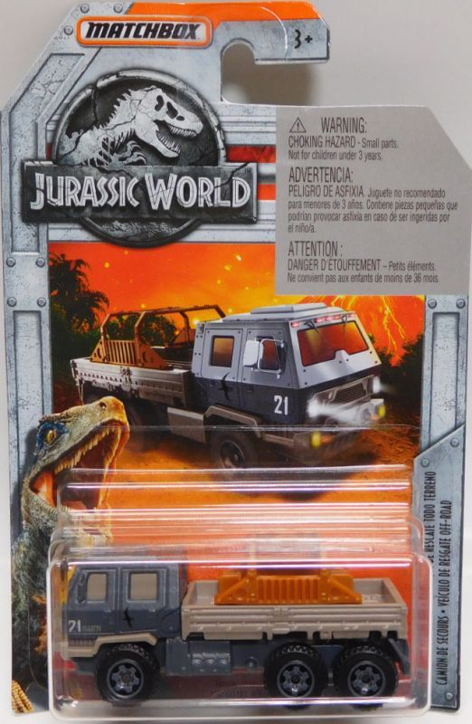 画像1: 2018 MATCHBOX "JURASSIC WORLD"  【OFF-ROAD RESCUE RIG】  FLAT DK.GRAY