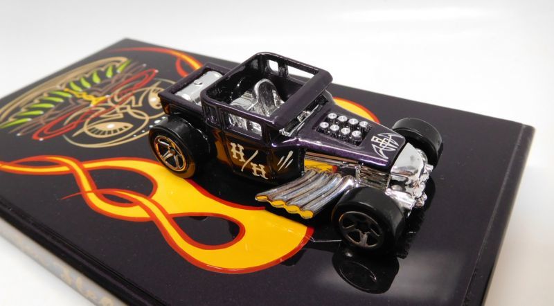 画像: "BIG SIGN" PINSTRIPING 【BONE SHAKER(木製の台座付き） (カスタム完成品）】 DK.PURPLE/5SP（送料サービス適用外） 