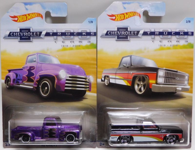 画像: 2018 WALMART EXCLUSIVE HW CHEVROLET TRUCKS 100 YEARS 【8種セット】'52 CHEVY/'83 SILVERADO/'67 CHEVY C10/CUSTOM '62 CHEVY PICKUP/BLAZER 4X4/CHEVY 1500/CHEVY SILVERADO/CUSTOM '69 CHEVY PICKUP(予約不可）