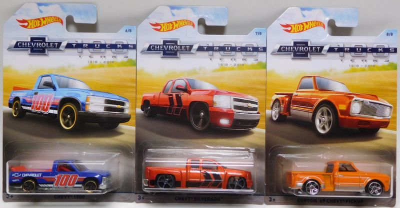 画像: 2018 WALMART EXCLUSIVE HW CHEVROLET TRUCKS 100 YEARS 【8種セット】'52 CHEVY/'83 SILVERADO/'67 CHEVY C10/CUSTOM '62 CHEVY PICKUP/BLAZER 4X4/CHEVY 1500/CHEVY SILVERADO/CUSTOM '69 CHEVY PICKUP(予約不可）