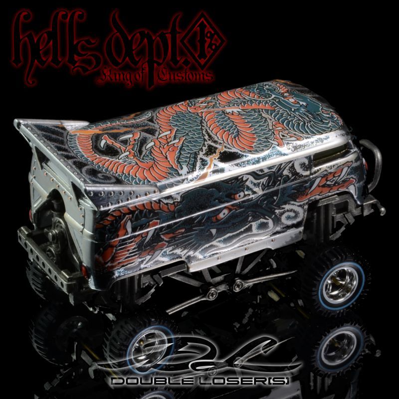 画像: HELLS DEPT 2018 -JDC13 X DOUBLE LOSER[S]【"EVWO #4" with  "YAKUZA 龍" VW DRAG BUS (カスタム完成品)】 CHROME/RR （送料サービス適用外）