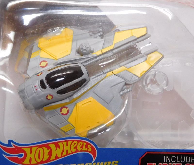 画像: 2018 HW STAR WARS STARSHIP 【ANAKIN SKYWALKER'S JEDI STARFIGHTER】　GRAY-YELLOW(2018 WHITE CARD)