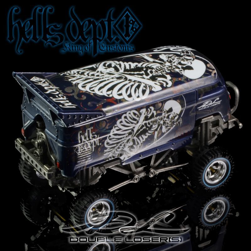 画像: HELLS DEPT 2018 -　DOUBLE LOSER[S]【"EVWO #4" with  "SFJ" VW DRAG BUS (カスタム完成品)】 DK.NAVY/RR （送料サービス適用外）