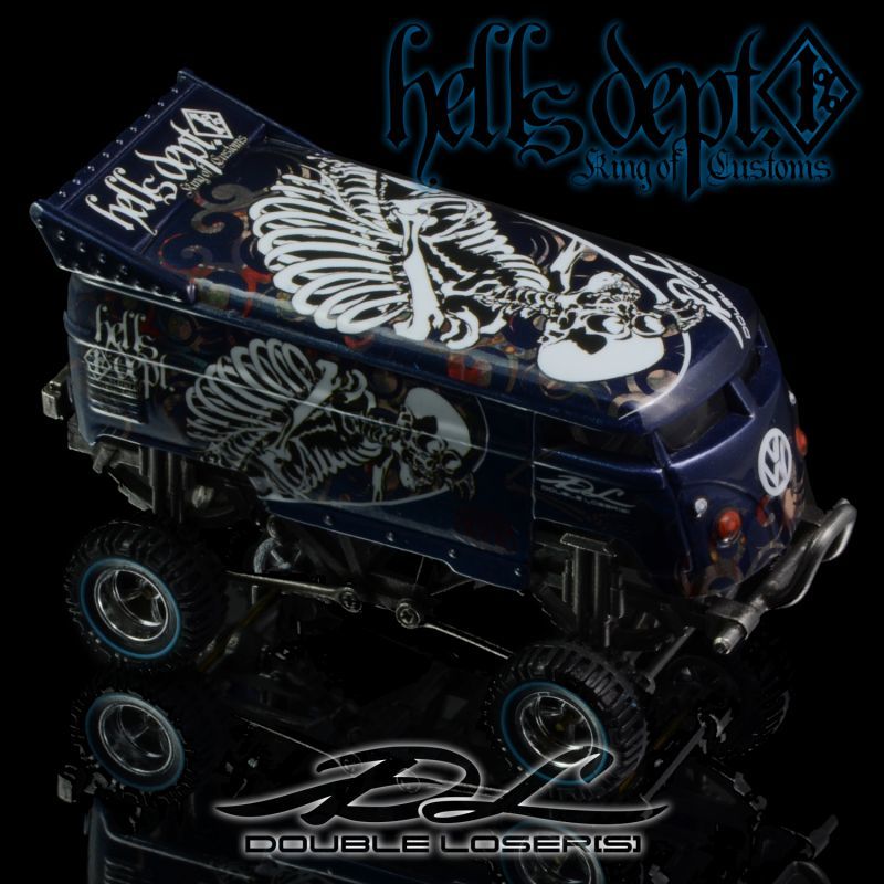 画像: HELLS DEPT 2018 -　DOUBLE LOSER[S]【"EVWO #4" with  "SFJ" VW DRAG BUS (カスタム完成品)】 DK.NAVY/RR （送料サービス適用外）