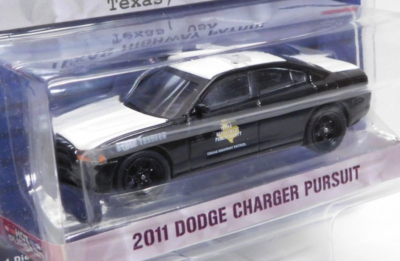 画像: 2018 GREENLIGHT HOT PURSUIT S27 【2011 DODGE CHARGER PURSUIT】 BLACK-WHITE/RR (TEXAS HIGHWAY PATROL)