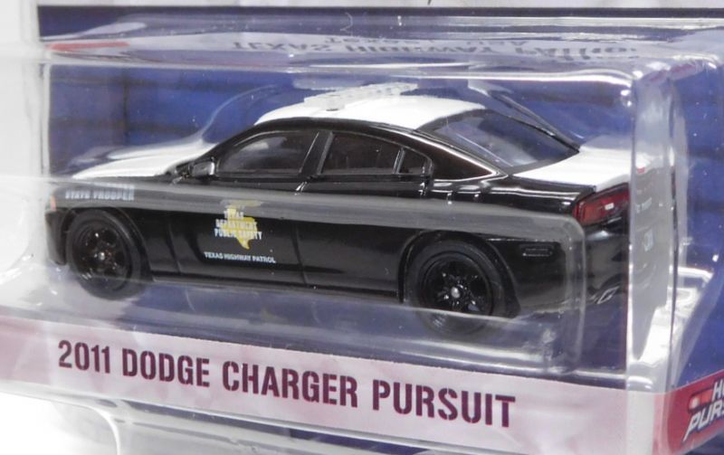 画像: 2018 GREENLIGHT HOT PURSUIT S27 【2011 DODGE CHARGER PURSUIT】 BLACK-WHITE/RR (TEXAS HIGHWAY PATROL)