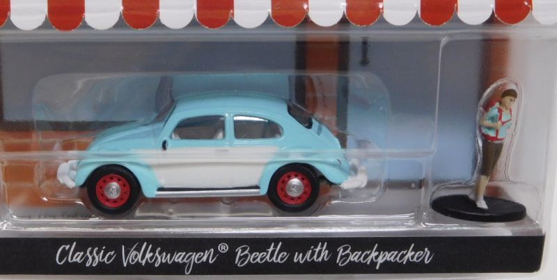 画像: 2018 GREENLIGHT THE HOBBY SHOP S4 【CLASSIC VOLKSWAGEN BEETLE with BACKPACKER】 LT.BLUE/RR