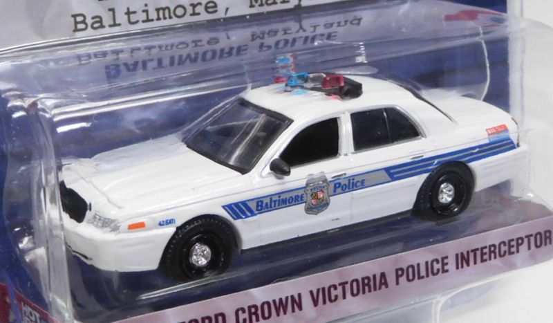 画像: 2018 GREENLIGHT HOT PURSUIT S27 【208 FORD CROWN VICTORIA POLICE INTERCEPTOR】 WHITE/RR (BALTIMORE POLICE)