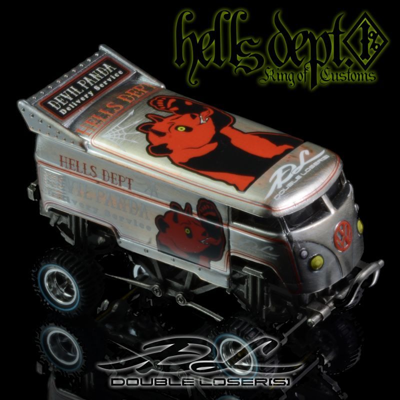 画像: HELLS DEPT 2018 -　DOUBLE LOSER[S]【"EVWO #4" with  "PANDA DELIVERY SERVICE" VW DRAG BUS (カスタム完成品)】 SILVER/RR （送料サービス適用外）