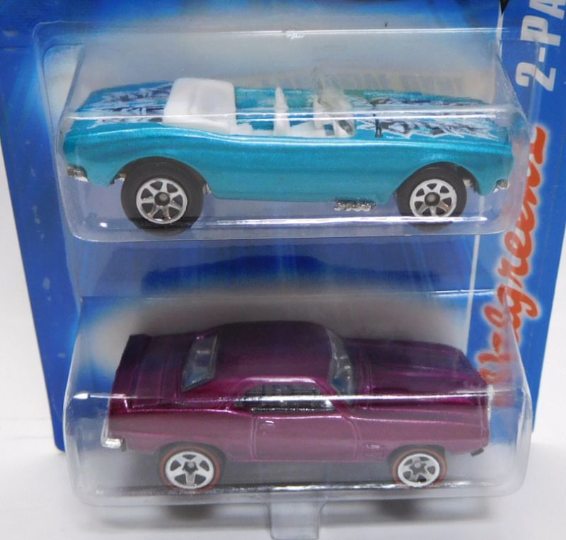 画像: 2007 WALGREENS EXCLUSIVE 2PACK 【1967 CAMARO CONVERTIBLE】　AQUA (with '69 PONTIAC FIREBIRD T/A)/5SP (CHOJIRO GRAPHIC'S)