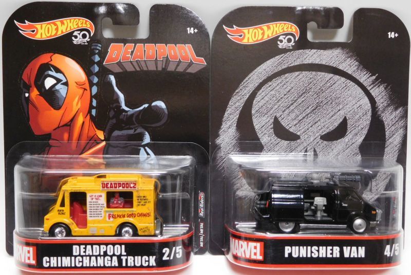 画像: 2018 RETRO ENTERTAINMENT 【Hアソート 5種セット】GHOST RIDER CHARGER/PUNISHER VAN/DEADPOOL CHIMICHANGA TRUCK/SPIDER-MOBILE/MILANO