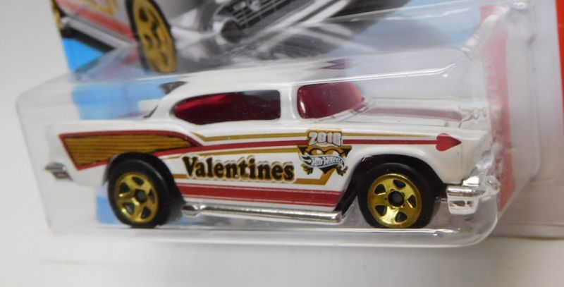 画像: 【'57 CHEVY】WHITE/5SP (VALENTINES TAMPO)(インターナショナル・ショートカード）