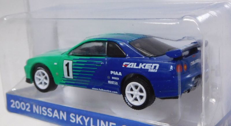 画像: 2018 GREENLIGHT MIJO EXCLUSIVE 【"TARMAC WORKS" FALKEN TIRES - 2002 NISSAN SKYLINE GT-R (R34)】BLUE-GREEN/RR