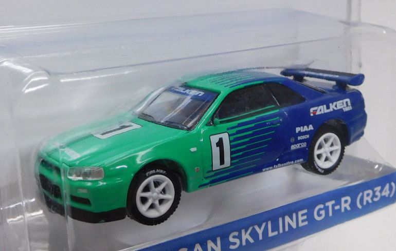 画像: 2018 GREENLIGHT MIJO EXCLUSIVE 【"TARMAC WORKS" FALKEN TIRES - 2002 NISSAN SKYLINE GT-R (R34)】BLUE-GREEN/RR