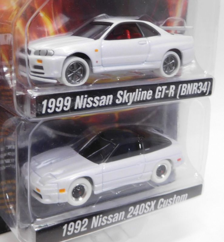 画像: 2018 JOHNNY LIGHTNING - 2PACK 【"IMPORT HEAT" 1999 NISSAN SKYLINE GT-R (BNR34)/1992 NISSAN 240SX CUSTOM】 WHITE/RR (WHITE LIGHTNING）