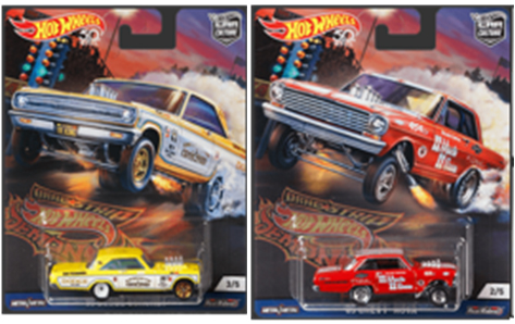 画像: 2018 HW CAR CULTURE 【Fアソート DRAG STRIP DEMONS (5種セット）】 '55 CHEVY BEL AIR GASSER/'66 SUPER NOVA/'65 MERCURY COMET CYCLONE/'65 DODGE CORONET/'63 CHEVY NOVA