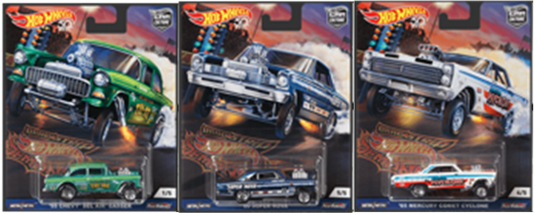 画像: 2018 HW CAR CULTURE 【Fアソート DRAG STRIP DEMONS (5種セット）】 '55 CHEVY BEL AIR GASSER/'66 SUPER NOVA/'65 MERCURY COMET CYCLONE/'65 DODGE CORONET/'63 CHEVY NOVA