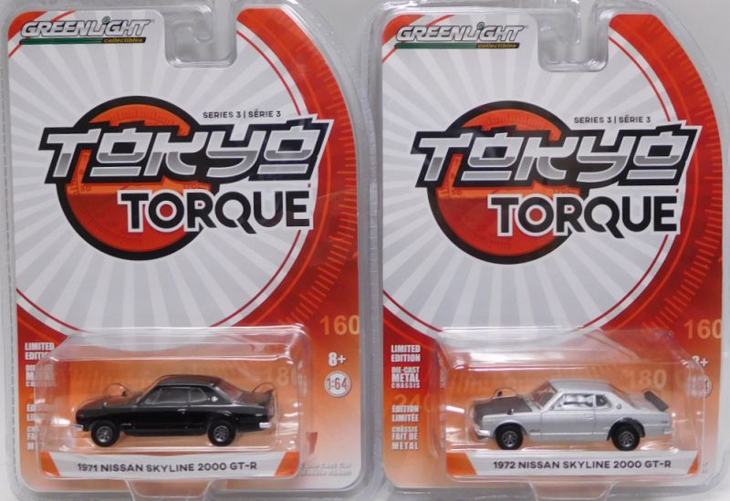 画像: 2018 GREENLIGHT TOKYO TORQUE S3 【6種セット】 1972 BRE DATSUN 510/1971 RAY DADDY AUTO DATSUN 510/1971 NISSAN SKYLINE 2000 GT-R/1972 NISSAN SKYLINE 2000 GT-R/1970 DATSUN 240Z RALLY/2000 NISSAN SKYLINE GT-R(BNR34)