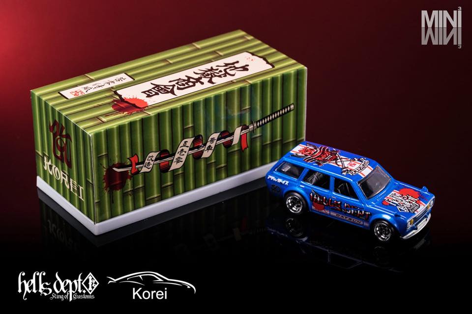 画像: 【ご予約】PRE-ORDER - シンガポール限定 【HELLS DEPT x KOREI　"武者" DATSUN 510 WAGON "改"（世界限定55台）】 BLUE/RR （送料サービス適用外）(11月下旬以降入荷予定）