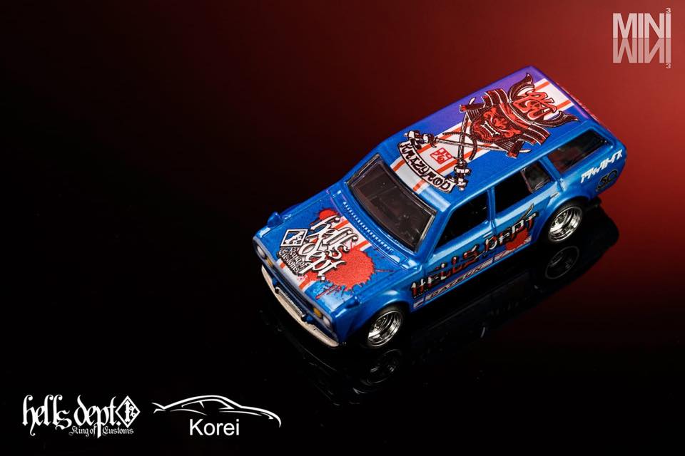 画像: 【ご予約】PRE-ORDER - シンガポール限定 【HELLS DEPT x KOREI　"武者" DATSUN 510 WAGON "改"（世界限定55台）】 BLUE/RR （送料サービス適用外）(11月下旬以降入荷予定）