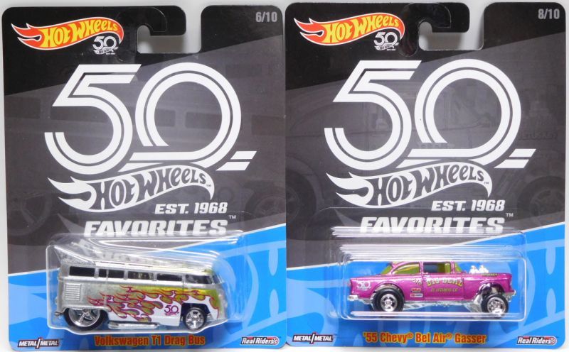 画像: 2018 HW 50th FAVORITES 【Bアソート 5種セット】 VW T1 DRAG BUS/'55 CHEVY BEL AIR GASSER/'65 FORD GALAXIE/'70 DODGE LI'L RED EXPRESS TRUCK/'69 CAMARO (予約不可）