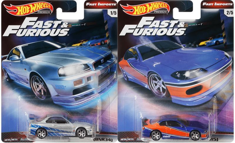 画像: 2019 HW PREMIUM  FAST & FURIOUS 【Aアソート (5種セット）】Nissan Silvia (S15)/Nissan Skyline GT-R (BNR32)/Nissan Skyline GT-R (BNR34)/Lamborghini Gallardo LP 570-4 Superleggera/1970 Ford Escort RS 1600