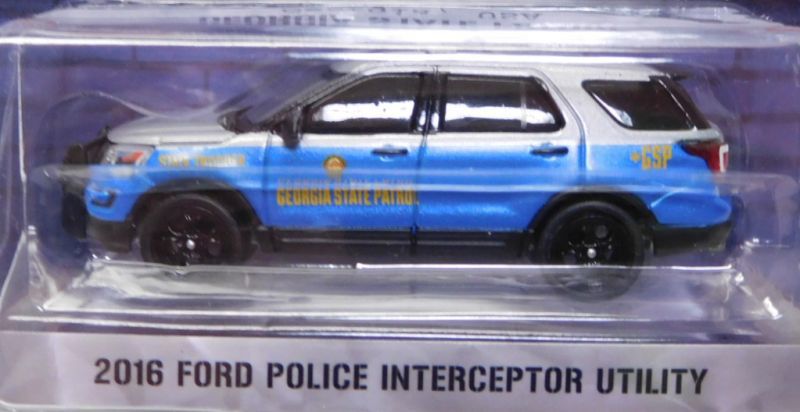 画像: 2018 GREENLIGHT HOT PURSUIT S28 【2016 FORD POLICE INTERCEPTOR UTILITY】 LT.GRAY-BLUE/RR (GEORGIA STATE PATROL)